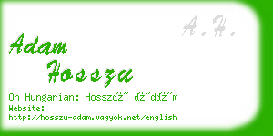 adam hosszu business card